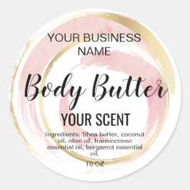 Buttergold Rosa klassischer Sticker