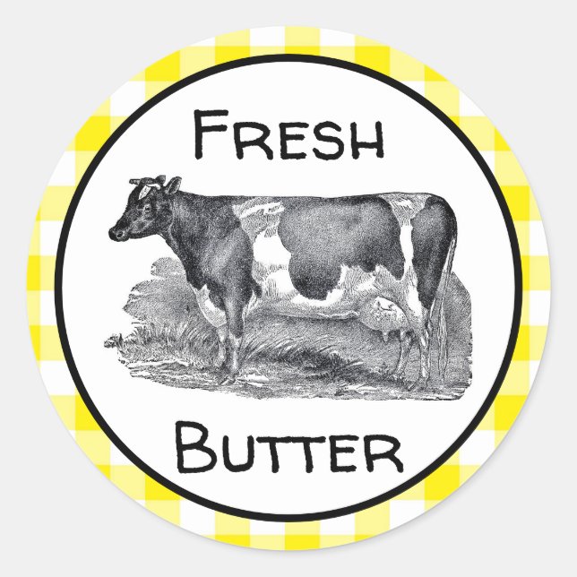 Butterkleber Runder Aufkleber (Vorderseite)