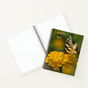 Butterly Zinnia Sketch Notizbuch