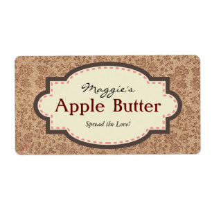 Buttermarmeladen-Glas-Aufkleber Browns