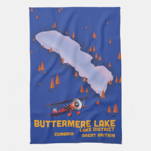 Buttermere Lake, Lake District Reiseplakat Geschirrtuch
