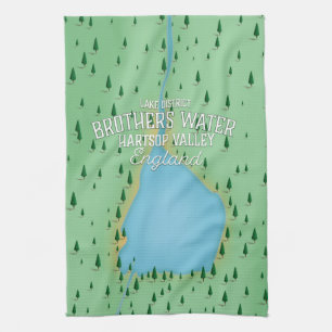 Buttermere Lake, Lake District Reiseplakat Geschirrtuch