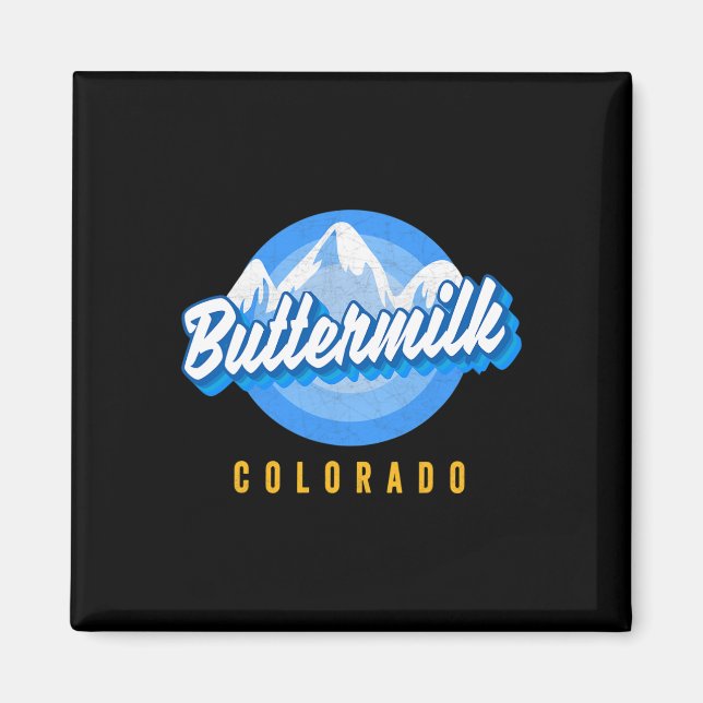 Buttermilch Snowboarding Co Ski Colorado Mountain  Magnet (Vorne)