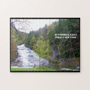 BUTTERMILK FALLS ITHACA NEW YORK JIGSAW PUZZLE