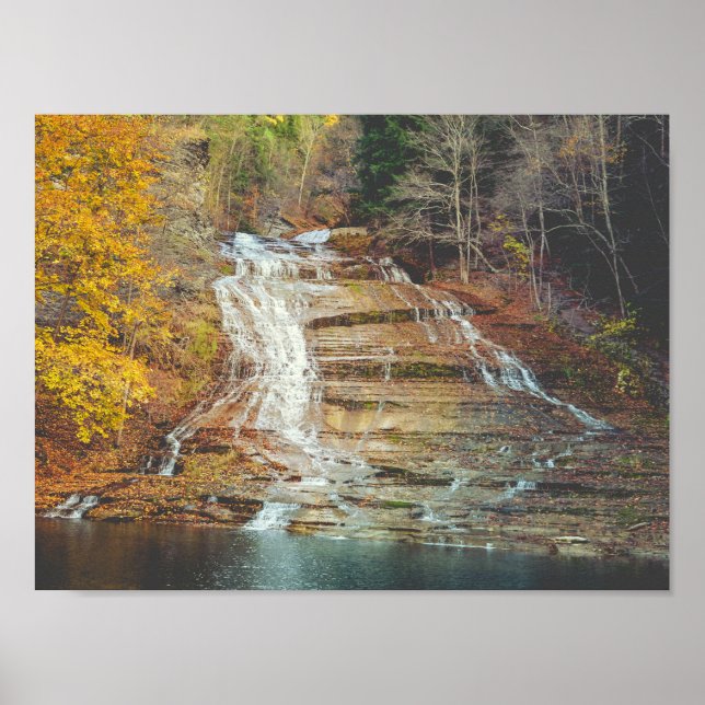 Buttermilk Falls Wasserfälle Natur Poster (Vorne)