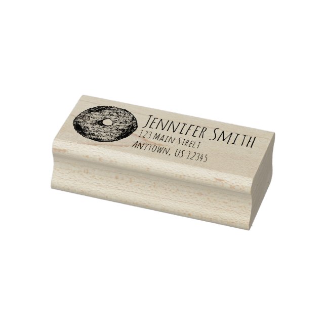 Butternut Crunch Donut Doughnut Junk Food Address Gummistempel (Stempel)
