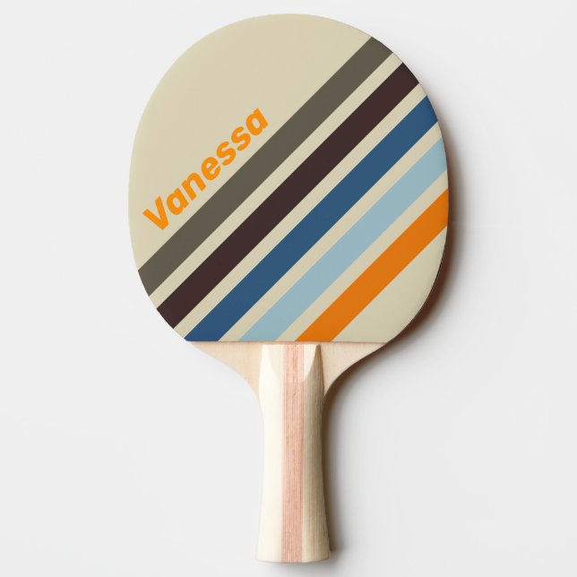 Butternut Fade Angled Striping with Name Tischtennis Schläger (Rückseite)