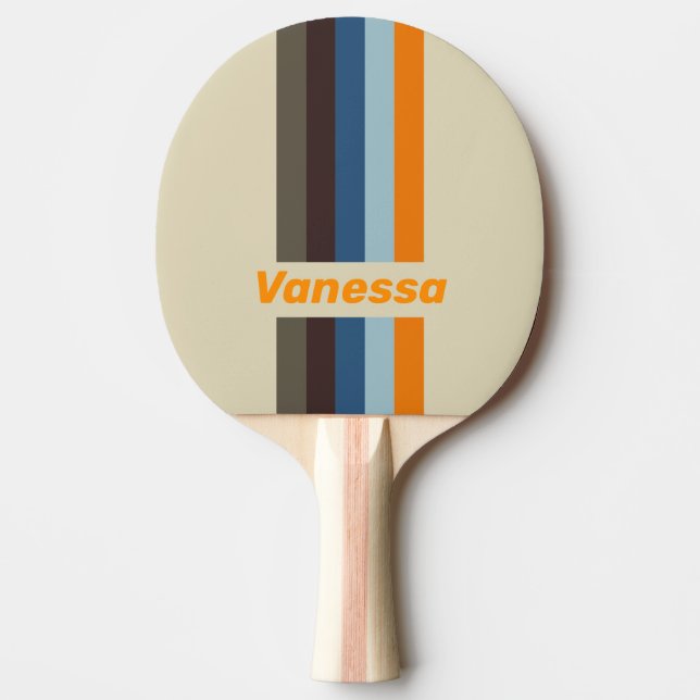 Butternut Fade Pin Striped with Name Tischtennis Schläger (Vorderseite)