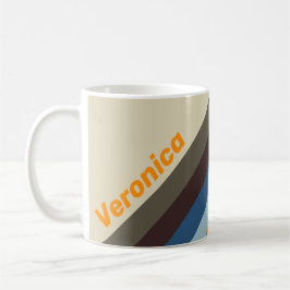 Butternut Fade Stripes with Name Ping Pong Paddle Kaffeetasse
