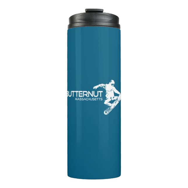 Butternut Massachusetts Ski Resort Snowboarder Thermosbecher (Vorderseite)