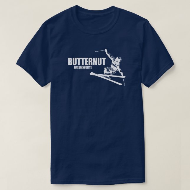 Butternut Ski Resort Skier T-Shirt (Design vorne)