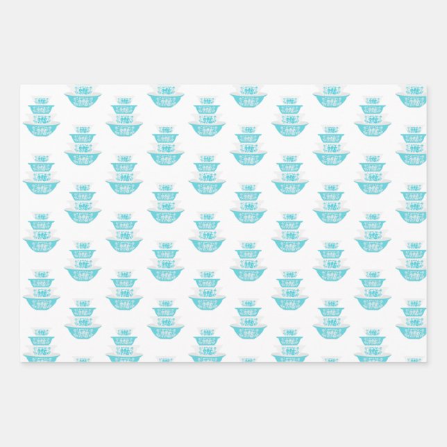 Butterprint Pyrex Wrapping Paper Geschenkpapier Set (Vorderseite)