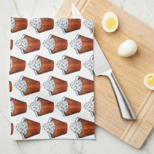 Butterscotch Pudding gepeitschte Creme Süd Food Geschirrtuch