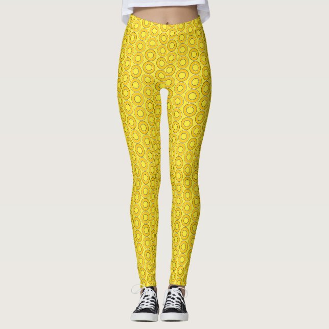 Butterscotch Retro Donuts Leggings (Vorderseite)