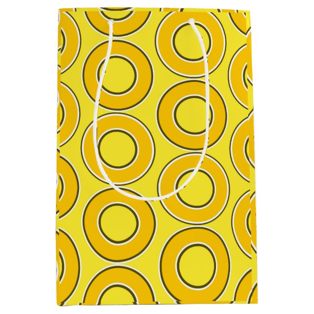 Butterscotch Retro Donuts Mittlere Geschenktüte (Vorderseite)