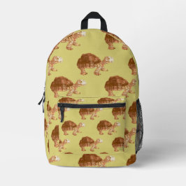 Butterscotyellow Niedlich Tortoise Turtle Pattern Bedruckter Rucksack
