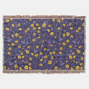 Buttertassen, gelb und violett decke