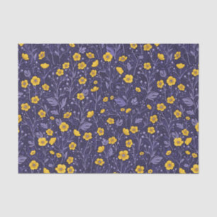 Buttertassen, gelb und violett seidenpapier
