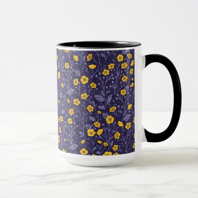 Buttertassen, gelb und violett tasse (Rechts)