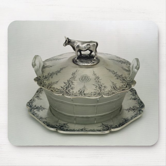 Butterteller mit einer mattierten Glasbasis Mousepad (Vorne)