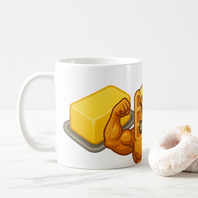 Butterwaffel Kaffeetasse (Mit Donut)