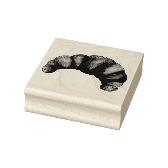 Buttery Flaky Croissant French Crescent Pastry Gummistempel (Stempel)