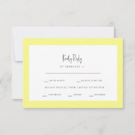 Butteryellow Dinner Optionen UAWG RSVP Karte