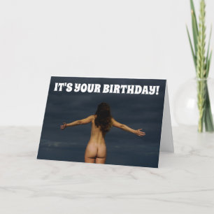 BUTTMAN BARE BUTT CARTE D'ANNIVERSAIRE POUR LUI