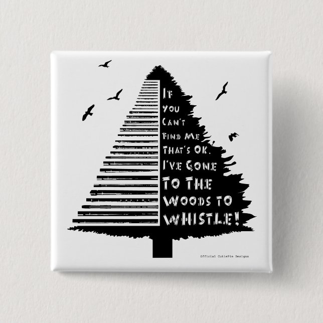 Button-Abzeichen aus Holz Button (Vorderseite)