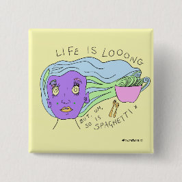 Button-Abzeichen | der Spaghetti-| quadratisches Button