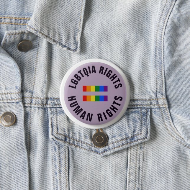 Button-Abzeichen - LGBTQIA-Rechte Menschenrechte Button (Beispiel)