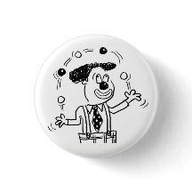 Button-Abzeichen mit Clown Juggler Juggler