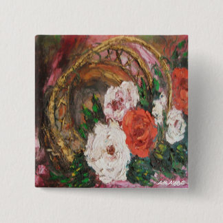 Button Ann Hayes Painting Blume Aktionskorb Nach u