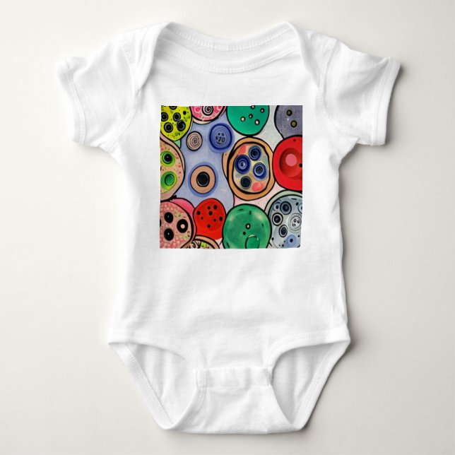 Button Art Baby Strampler (Vorderseite)