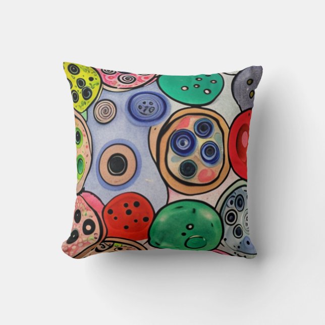 Button Art Kissen (Vorderseite)