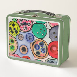 Button Art Metall Brotdose