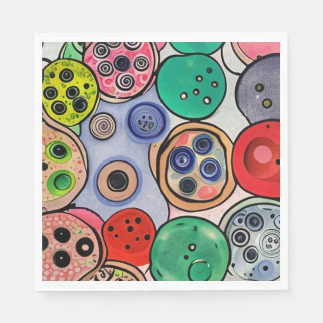 Button Art Serviette (Vorderseite)