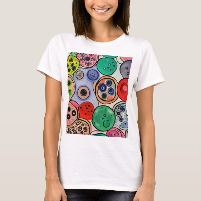 Button Art T-Shirt (Vorderseite)