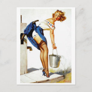 Button aufkleben postkarte