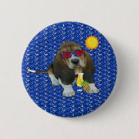 Button Baby Basset Hound Sheldon Sommerzeit