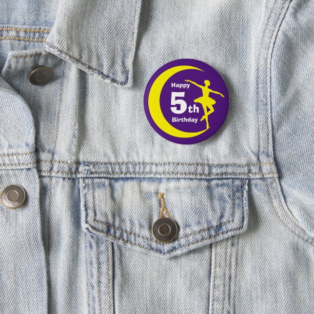 Button - Ballerina 5. Geburtstag (Beispiel)