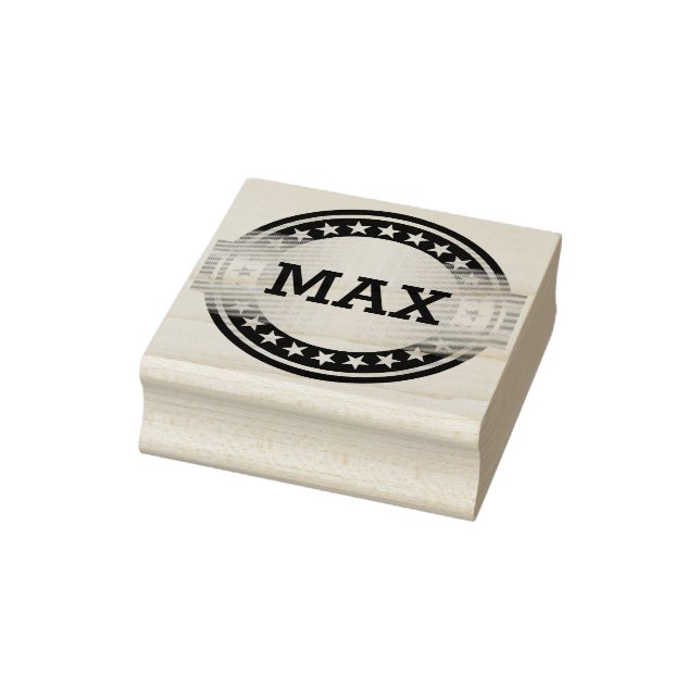 Button / Banner - Graue Stars + YOURS Gummistempel (Stempel)