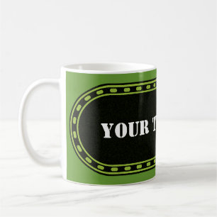 BUTTON BANNER grüner schwarzer Farbverlauf + Ihr T Kaffeetasse