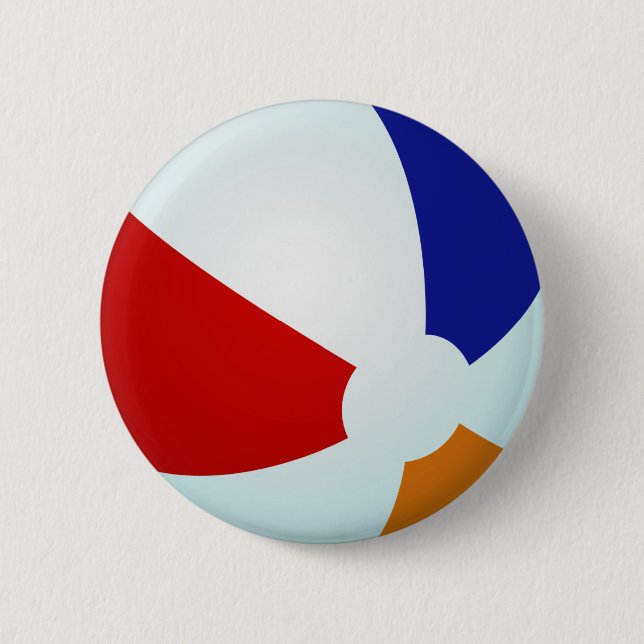 Button Beach Ball Sommerspass Red White Blue Orang (Vorderseite)