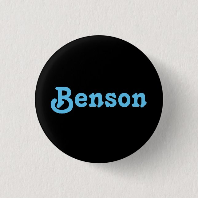 Button Benson (Vorderseite)
