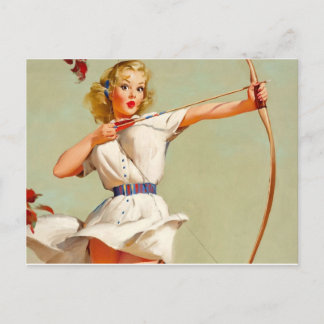 Button Bow und Arrow Postkarte
