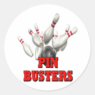 Button Busters Bowling Runder Aufkleber