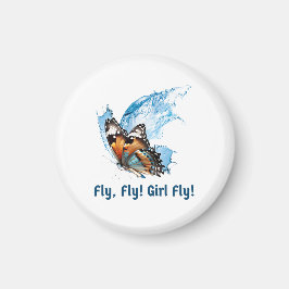 Button Butterfly Magnet