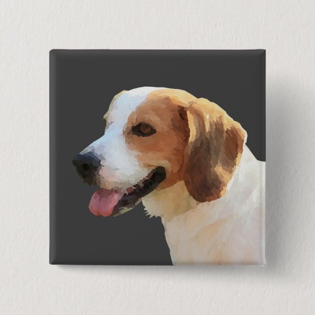 Button--Button Happy Beagle Button (Vorderseite)