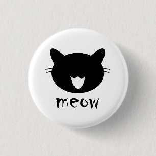 Button Cat miauen Round Button